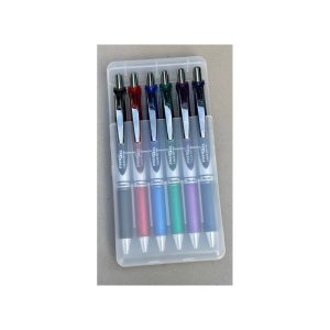 Pentel Írószertartó asztali műanyag 6db-os készlet BL77 toll, Pentel 6 klf. szín