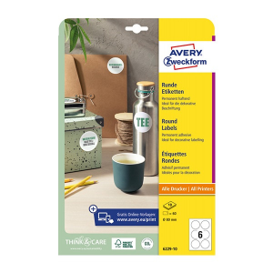Avery Etikett avery l6229-10 80 mm univerzális kör 10 ív/csomag