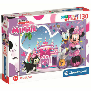 Clementoni Disney Junior: Minnie egér Supercolor puzzle 30 db-os – Clementoni