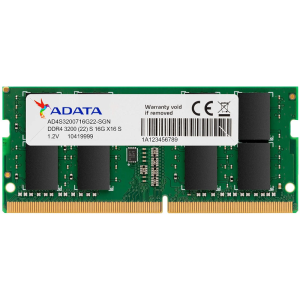 ADATA NB Memória DDR4 16GB 3200Mhz SODIMM (AD4S320016G22-BGN)