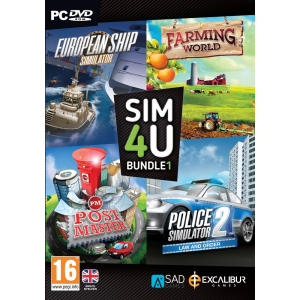 Excalibur SIM4U Bundle 1 - European Ship Simulator, Farming World, Post Master, Police Simulator 2 (PC) (PC - Dobozos játék)