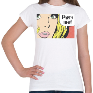 PRINTFASHION Party time! - Pop art - Női póló - Fehér