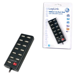LogiLink UA0126 13 Portos USB HUB fekete (UA0126)