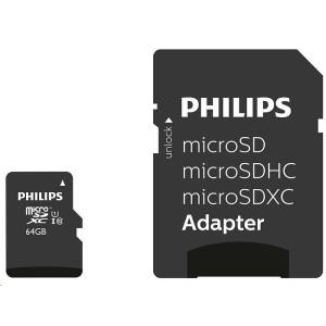 Philips 64GB microSDXC Philips CL10 UHS-I U1 + adapter (FM64MP45B/00 / PH666868) (FM64MP45B/00)