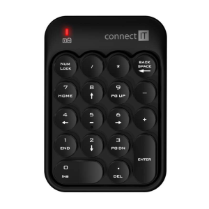 Connect IT Connect IT CKB0071BK 18 gomb, vezeték nélküli RF fekete numerikus billentyűzet