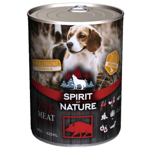  Spirit of Nature Dog HYPOALLERGEN konzerv Vaddisznó 415g