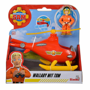Simba Toys Sam a tűzoltó: Wallaby helikopter Tom figurával – Simba Toys