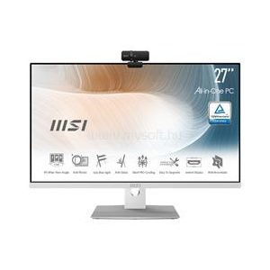 MSI Modern AM271P 11M All-in-One PC (fehér) | Intel Core i7-1165G7 2.8 | 64GB DDR4 | 1000GB SSD | 0GB HDD | Intel Iris Xe Graphics | W11 HOME