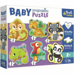 Trefl Egzotikus állatok 6 az 1-ben Baby Progressiv puzzle – Trefl