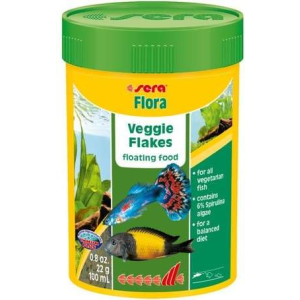Sera Flora növényi lemezestáplálék spirulinával növényevő halaknak 100 ml