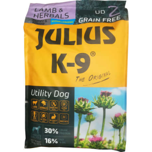 Julius-K9 GF Hypoallergenic Utility Dog Puppy &amp; Junior Lamb &amp; Herbals (2 x 10 kg) 20 kg