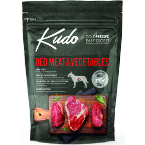MEDIUM Kudo Adult Medium &amp; Maxi Red Meat &amp; Vegetables Low Grain 3 kg