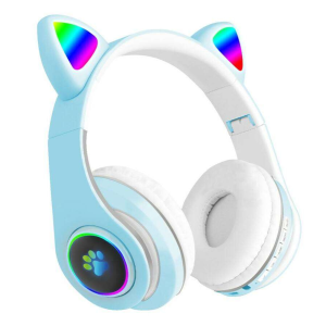 Buxton Cat Vezeték Nélküli Világító Fejhallgató Bluetooth 5.0 kék