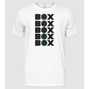 Pólómánia Forma 1 Box összes abroncs fehér póló - Férfi Alap póló
