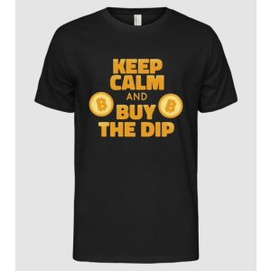 Pólómánia Keep calm and buy the dip Bitcoin - Férfi Alap póló