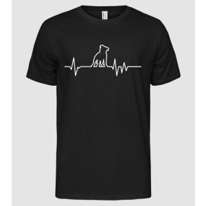 Pólómánia Heartbeat line Staffordshire Terrier - Férfi Alap póló