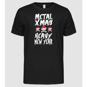 Pólómánia Metal x-mas - Heavy new year - Férfi Alap póló