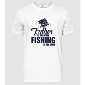 Pólómánia Father is my name, fishing is my game - Férfi Alap póló