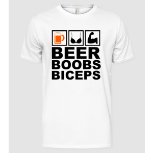 Pólómánia Beer Boobs Biceps - Férfi Alap póló