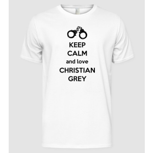 Pólómánia Keep calm and love Christian Grey - Férfi Alap póló