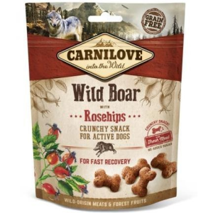  Carnilove Dog Crunchy Snack Wild Boar &amp; Rosehips- Vaddisznó Hússal és Csipkebogyóval 200g
