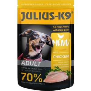 Julius-K9 Dog Adult Chicken alutasakos nedveseledel aszpikban (16 x 125 g) 2 kg