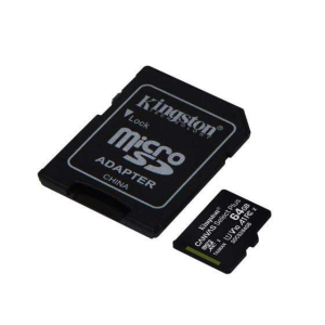 Kingston Memóriakártya, microSDXC,64GB, CL10/UHS-I/U1/V10/A1, adapter, KINGSTON &quot;Canvas Select Plus&quot;