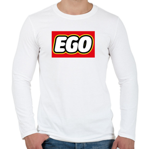 PRINTFASHION Ego - Lego - Férfi hosszú ujjú póló - Fehér