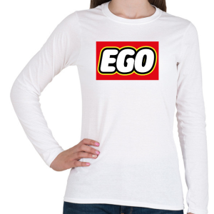 PRINTFASHION Ego - Lego - Női hosszú ujjú póló - Fehér