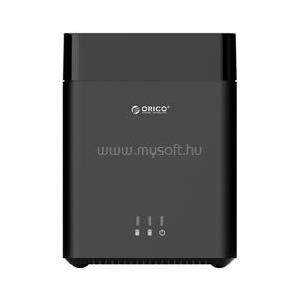 Orico Külső HDD tároló 3.5" - DS200U3-EU-BK /102/ (2 fiók, USB-A 3.0, Max.: 2x16TB, fekete) (ORICO-DS200U3-EU-BK-BP)