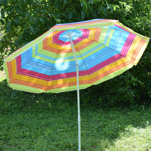  Dönthető, csíkos napernyő állítható leszúró állvánnyal / 180x150 cm (B)
