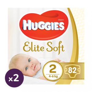 Huggies Elite Soft újszülött pelenka 2, 4-6 kg, 164 db