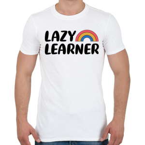 PRINTFASHION Lazy learner (Black) - Férfi póló - Fehér