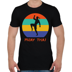 PRINTFASHION Muay Thai - Harcművészet - Férfi póló - Fekete