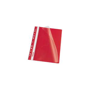 ESSELTE Gyorsfűző lefűzhető A4, PP 10 db/csomag, Esselte Vivida piros