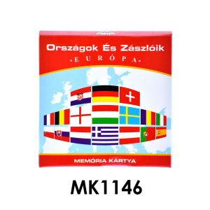 Medito Memória kártya, Országok és Zászlóik-Európa, 8,5x8,5 cm dob.
