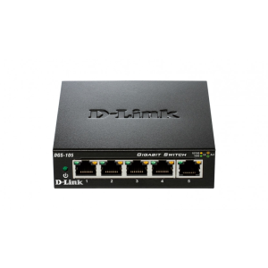 D-Link DGS‑105 5‑Port Gigabit Unmanaged Desktop Switch