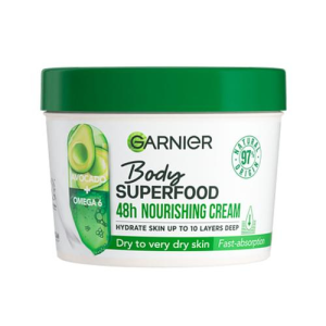 Garnier Body Superfood 48h Nourishing Cream Avodado Oil + Omega 6 testápoló krémek 380 ml nőknek