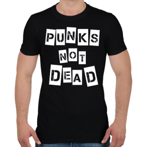 PRINTFASHION Punks not dead - Férfi póló - Fekete