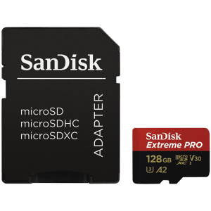 Sandisk Micro SD Extreme Pro kártya 128 GB, 200MB/s C10, V30, Uhs-I, U3, A2 (214504)