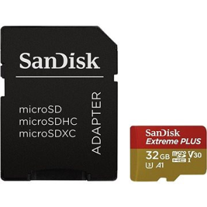 Sandisk MicroSDXC 32GB Extreme Plus A1 UHS-I (V30) + SD adaptér