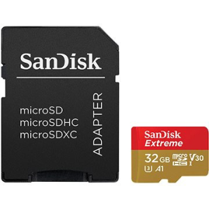 Sandisk MicroSDHC 32GB Extreme A1 UHS-I (V30) + SD adaptér, GoPro Edition
