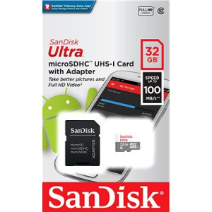 Sandisk microSDHC Ultra Lite 32GB + SD adapter