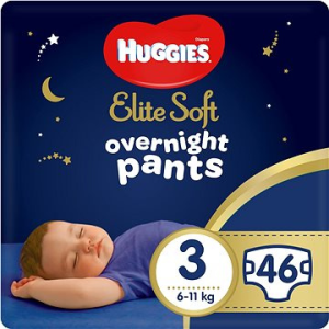 Huggies Elite Soft Pants egész éjszakai, 3-as méret (2× 23 db)