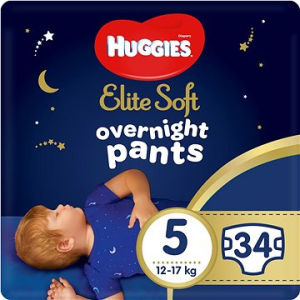 Huggies Elite Soft Pants egynapos nadrág, 5-ös méret (2 × 17 db)