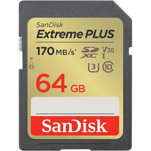 Sandisk SDXC 64 GB Extreme PLUS + Rescue PRO Deluxe