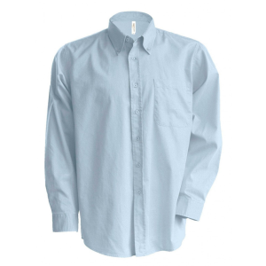 KARIBAN Férfi ing Kariban KA533 Men&#039;S Long-Sleeved Oxford Shirt -4XL, Oxford Blue
