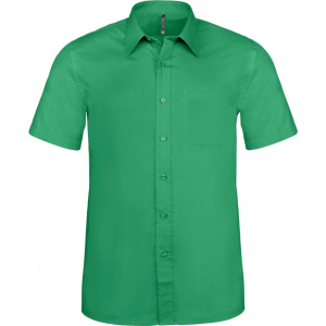 KARIBAN Férfi ing Kariban KA551 Ace - Short-Sleeved Shirt -5XL, Kelly Green
