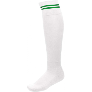 PROACT Uniszex zokni Proact PA015 Striped Sports Socks -31/34, White/Sporty Kelly Green