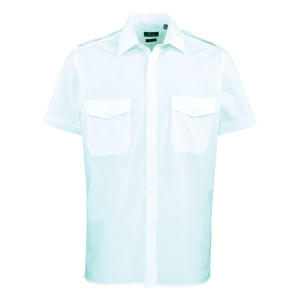 Premier Férfi ing Premier PR212 Men’S Short Sleeve pilot Shirt -L/XL, Light Blue